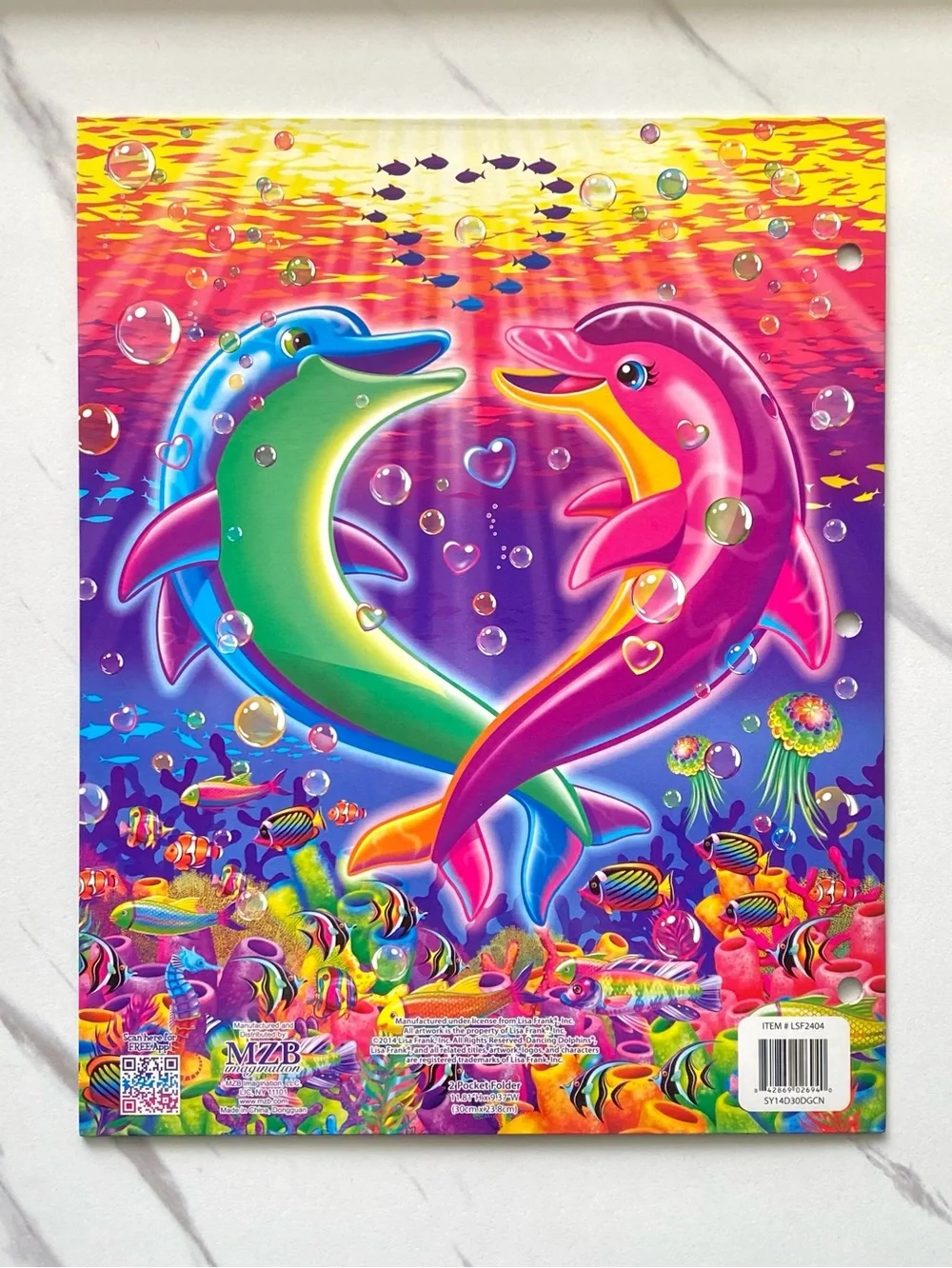 Lisa Frank Dancing Dolphins folder